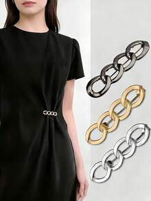 2/6颗多功能牛仔裤腰部收紧纽扣，纽扣别针，专为宽松牛仔裤、T恤和袖口设计。这些时尚的合金可调节免缝可拆卸纽扣无需缝纫或工具即可瞬间收紧腰部。它们也可用作隐藏式扣件和袖口收紧配件。 - 彩色 - 查看 1