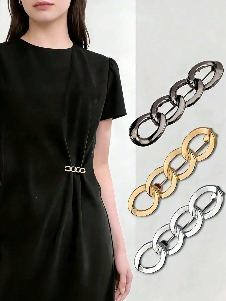 2/6颗多功能牛仔裤腰部收紧纽扣，纽扣别针，专为宽松牛仔裤、T恤和袖口设计。这些时尚的合金可调节免缝可拆卸纽扣无需缝纫或工具即可瞬间收紧腰部。它们也可用作隐藏式扣件和袖口收紧配件。 - 彩色 - 查看 1