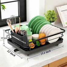 Giá phơi bát đĩa đặt dưới bồn rửa, giá đựng bát đĩa chia ngăn, giá để ráo bát đĩa trên mặt bàn bếp. - Nhiều màu - Xem 4