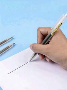 2/5/10-Pack Gel Pen Set, Simple Click Gel Pens, 0.5mm Pens, Suitable For Business Office, Back-To-School Essential - Black - View 1