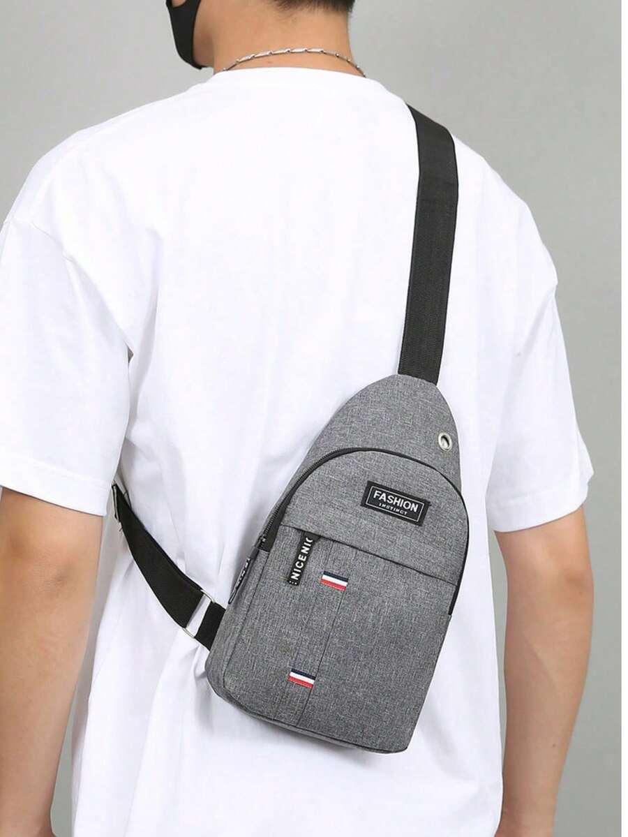 Men Crossbody Bags - Grey - View 1