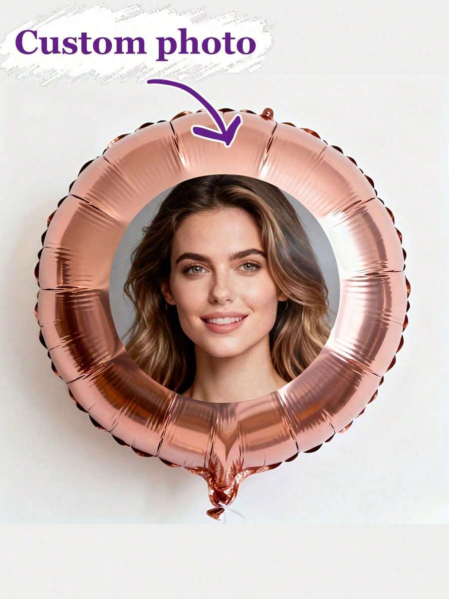 Customizable Foil Balloon Sticker (Includes 1 Uninflated Balloon And 1 Sticker; Balloon Uninflated) - Personalized Gift Just For You. Suitable For Valentine's Day, Birthday Or Special Occasions