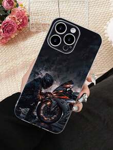 1PC Funda de teléfono con diseño de motociclista en escena nocturna con moto deportiva, estilo urbano y poderoso, ideal para hombres que aman la cultura de las motos y el arte dinámico, carcasa transparente, resistente a golpes, alta transparencia, compatible con Apple 16/15/14/13/12/11/Pro/ProMax, Galaxy A34/A35/A54/A55, S20/S21/S22/S23/S24 Ultra/Plus, Moto/Galaxy/Redmi/Honor/OPPO, agarre cómodo, regalo de temporada para amigos, novia, novio, familia,mobile phones, bags, mobile accessories, phone cases, room decoration, accessories, transparent phone cases, summer, phone straps, men's phone cases, black phone cases, pink phone cases, mobile case for men, mobile case for women, mobile phone protection, beach accessories, strawberry treats, phone protection covers. - Estilo (1 pieza) - Ver 5