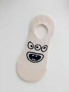 1/5双女士短袜，卡通趣味短袜，适合春夏穿着，薄款隐形浅口，日系可爱袜子，ins风怪兽 - 彩色 - 查看 7