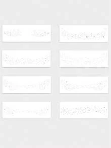 8-Pack Silver Star Rhinestone Hot-Stamp Face Decals, Temporary Tattoo Stickers For Adult Parties And Dances, Holiday And Everyday Makeup Accessories - Multicolor - View 8