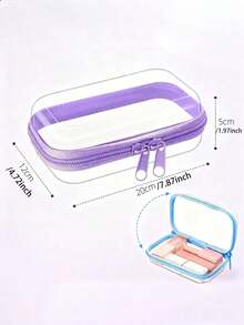 Travel Home Zipper Storage Box, Cosmetics Desktop Hard Bag, Cleaning Storage Bag,Spacious Cosmetic Pouch For Storing Makeup Brushes, Lipsticks, Skincare Products & Small Accessories, Wedding Bridesmaid Gifts,Sending Birthday Gifts To Family, Friends, Teachers, Wedding Season,Spring Garden Party, Mother's Day, Father's Day, Independence Day, Interior Decoration, Graduation Party - Multicolor - View 9