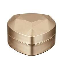 LETURE - Caja de regalo con forma de corazón con luz LED aretes de terciopelo con luz caja de exhibición de joyas para bodas compromisos propuestas cumpleaños y aniversario dorado - Dorado - Ver 6
