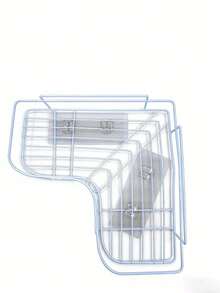 1pc/3pcs Set, Black Metal Mesh Design No-Drill Wall-Mounted Bathroom Storage Rack, Easy Access And Organization, Suitable For Shampoo And Conditioner - Multicolor - View 13