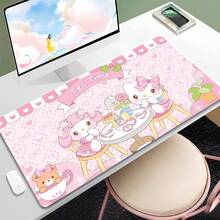 SANRIO 1pc Cute Mouse Pad - Large Kawaii-Style Pink Desk Mat Featuring , And ; A Large Mouse Pad Suitable For Laptops, Gaming, And Office Use - 1 - View 8