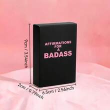 AFFIRMATIONS FOR A --A Set Of Positive Quotes Designed Specifically For Card Games - Daily Inspirational And Inspirational Cards For Women - Available In Two Styles: Pink Box And Black Box. The Pink Box Contains 50 Cards, While The Black Box Contains 53 Cards - Multicolor - View 4
