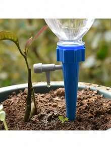 Adjustable Valve, Self-Spray Pot Drip Irrigator, Indoor/Outdoor Potted Plant Vacation Watering System, 10pcs Slouchy Automatic Plant Waterer, Suitable For Potted Plants, Indoor Plants, Patio Plants, Hanging Baskets, Balcony Planters, Suspended Plants, Provides Different Water Amounts Based On Plant And Flower Needs - 10pcs - View 9