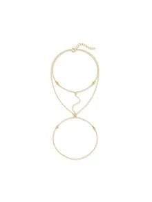 EleRunis 1 chiếc vòng tay/nhẫn đeo tay mỏng manh bằng bạc 925 cho nữ, đính đá Cubic Zirconia, trang sức cơ thể đeo hàng ngày, thích hợp cho đám cưới, tiệc tùng, lễ đính hôn, kỷ niệm, ngày Valentine. - Vàng - Xem 8