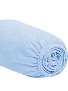 Single Fitted Sheet With Elastic All Around, Micropercal Flex 400 Thread Count, Soft Touch, Single, Double, Queen, King - 藍色 - 查看 4