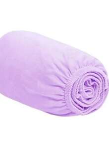 Single Fitted Sheet With Elastic All Around, Micropercal Flex 400 Thread Count, Soft Touch, Single, Double, Queen, King - 紫丁香 - 查看 4