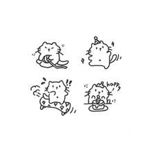 Temporary Tattoos - Y586 Juice Cat 4 Patches - 2 Packs - View 1