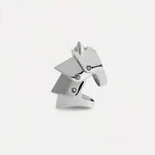 1PC Medieval Armor Ring, Vivian Multi-Layered Artistic Armor Joint Ring - 白金 - 查看 4