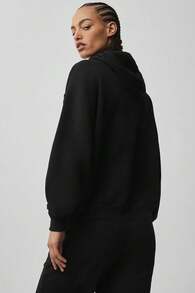 Alo Yoga Alo Accolade Full Zip Hoodie Unisex Style Designed For A Boxy Black U3041rg - màu đen - Xem 3