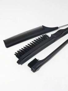 3件套美发造型工具套装 - 蓬松梳、挑染梳、尖尾梳和眉刷（女士适用）| 美发造型工具、DIY发型配件、家居、卧室、沙龙和旅行必备品、梳子套装、日常护发、梳子套装、梳子、梳头、美发产品、倒梳、美发工具、假日必备品、美发产品、日常用品 - 梳子 - 查看 4