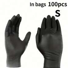 20/100pcs Pink Nitrile Disposable Gloves - Thicker, Durable, Comfortable Fit, Suitable For Kitchen Cleaning, Dishwashing, Beauty Care, Pet Bathing, Etc. - Waterproof Home Essentials Kitchen Gadgets Home Decor - màu đen - Xem 14