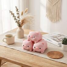 1pc Cute Pink Pig Squishy Toy: Soft Silicone Slow Rebound Toy, Adorable Kawaii Pig Squeeze Toy For Stress Relief And Anxiety, Suitable For Desktop Decor, For Kids And Adults, Perfect Gift For Wedding Season And Mother's Day - NNL41 - View 6
