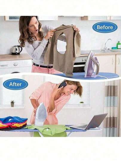 1/2개 내열성 다리미 보호 커버 - 스팀 다리미에 적합 - 슬라이딩 보호 커버, 설치 용이, 다양한 직물, 가방, 보관 가방, 보관 상자, 가정 용품, 여행 필수품, 기숙사 보관, 다리미판 보호, 대부분의 직물 및 청소 도구에 적합