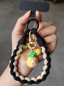 Conjunto de 1 cordão curto para celular estilo verão, alça anti-perda para celular em montanhismo, alça para porta-copos, corda trançada para garrafa de água - Multicolorido - Ver 4