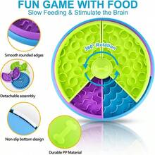 Dog Puzzle Slow Feeder Interactive Enrichment Dog Toys Layers Detachable Slow Eating Dog Bowl Anti-Anxiety Dog Feeder Bowl - 26x26x7.5厘米 - 查看 5
