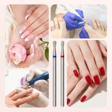 3/32" Diamond Rotary Nail Drill Bit - Rotating Cuticle & Nail Care Drill Bit, Russian Manicure Electric Nail Drill For Removing Calluses And Nail Care, Electric Manicure Pedicure Beauty Tool, Medium/Fine Grit - Multicolor - View 5