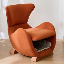 Storage Benches - Brick Red + Fabric + Wood - View 5