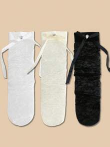 1/3 Đôi tất mùa hè mỏng, đa năng, đính nơ pha lê kiểu Lolita - Nhiều màu - Xem 4