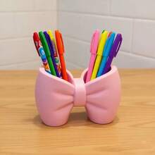 Bow Toothbrush Holder, Bathroom Vanity Toothbrush & Toothpaste Organizer Stand - A - View 5