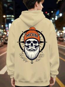Nuevas  de moda de la temporada: Hola, este es un nuevo estilo de ropa masculina para otoño e invierno, que incluye una sudadera con estampado en la espalda y una sudadera con capucha para parejas. Es un suéter versátil y holgado, adecuado tanto para deportes como para uso casual, talla grande. - Negro - Ver 9