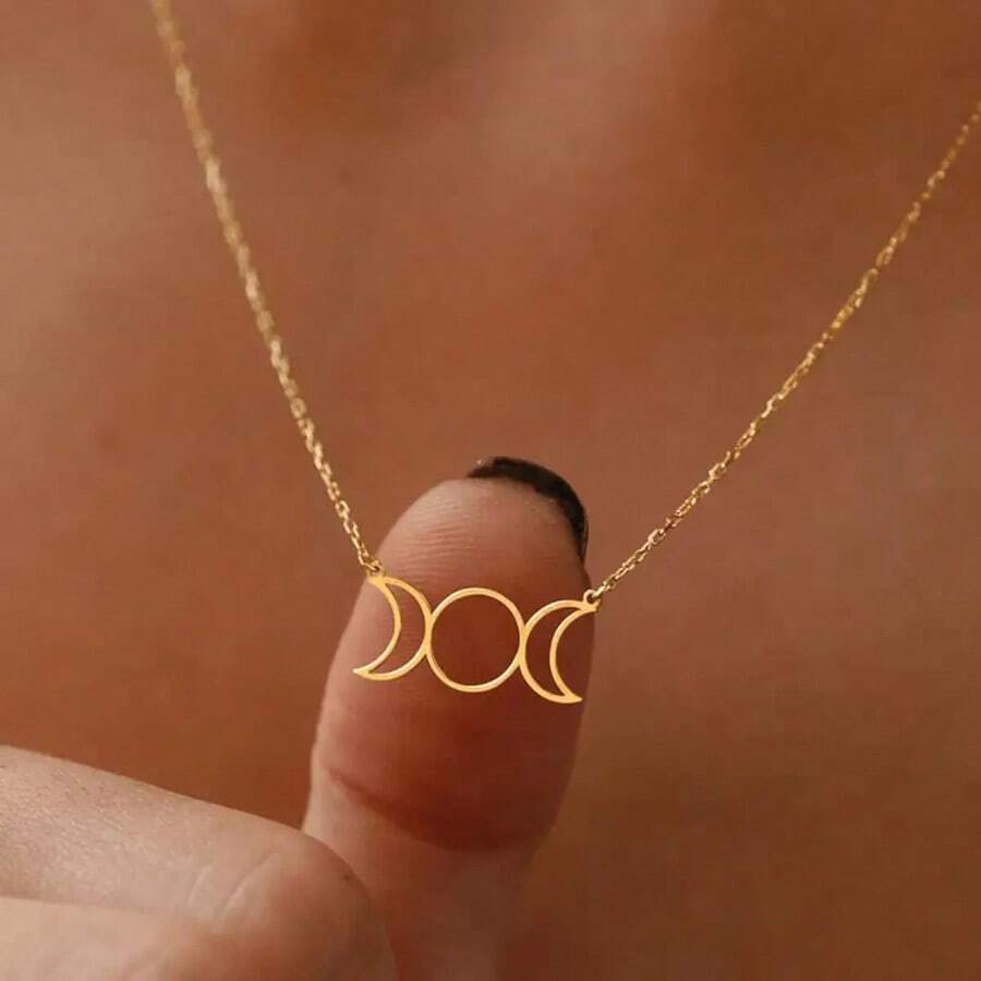 1 chiếc vòng cổ hình nữ thần Hecate ba mặt, unisex, mặt dây chuyền hình nút thắt phù thủy theo thần thoại Hy Lạp. - Nhiều màu - Xem 1