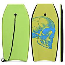 Tabla de Surf Ligera de 33/37/41 Pulgadas con núcleo EPS Cubierta XPE y Parte Inferior de HDPE Correa de muñeca Ajustable Tabla de Cuerpo para Playa Adecuada para niños y Adultos - Color mltiple - Ver 1