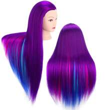 Cosmetology Mannequin Head With Synthetic Hair Styling Head For Hairdresser Training Head Manikin Doll Head Long Hair Mannequin Head - View 2