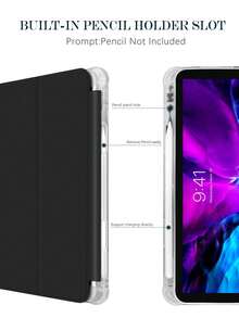 Painted Notebook/Sketchbook, Magenta Colored Pencil Slot Protective Case Compatible With IPad Mini 4/5 Mini6 Mini7 A8 A16 2025 Air 11 13 M2 M3 Pro 11 13 M4 2024 Air 4 5 10th 10.9 Pro 11 9th 8th 7th 10.2 Pro 12.9 4th 5th 6th, Excluding Stylus, TPU Soft Shell - 查看 7
