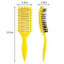 Curl Defining Brush,2026 Best Curly Hair Brush,Vented Hair Brush For Detangling, Shaping And Defining Curls For Women And Men Less Pulling (1pc) - 黃色 - 查看 3
