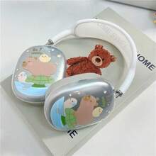 一套创意百合花卡通耳机保护套，兼容苹果Max无线蓝牙耳机，防水软TPU保护套 - 彩色 - 查看 8