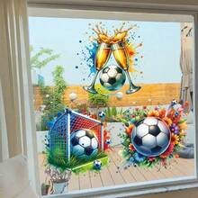 Nueva Llegada 2026 Pegatinas Decorativas de Fútbol de la Copa de la USA Canadá México Campeón, Para Mochila Monopatín Funda de Teléfono Casco Decoración, Suministros para Fiesta de Fútbol del Día del Juego de la Copa Favores de Fiesta de Eventos Deportivos Para Decoración del Hogar y Bar - Multicolor - Ver 4