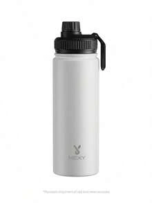 18/26/40盎司不锈钢保温运动水瓶，带吸管盖和提手，宽口双层壁防漏，保冷24小时，保温12小时 - 18oz白色 - 查看 3