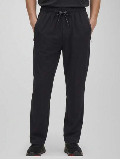 CZRLHYT 男士休闲抽绳腰带拉链口袋防风运动裤，宽松街头风复古美式速干降落伞裤，宽松直筒梭织长裤，适合夏季户外活动