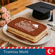 Transparent Acrylic Tiramisu Powder Sprinkle Template, Rectangular Baking Mold, Cake Printing Board Spray Flower Mold, Used For Graduation Ceremony Celebration, Party Decoration, To Create A Sense Of Ceremony And Celebration For Graduation Season - Transparent - View 7