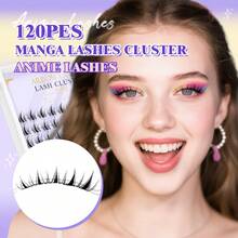 ARISON 120PCS 仙女睫毛簇 MIX 9-16mm 长度 漫画睫毛簇 DIY 假睫毛 条纹睫毛 猫眼睫毛 螺旋睫毛 - 查看 2