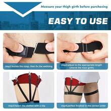 1/2/4 chiếc dây giữ áo sơ mi nam, dây thun điều chỉnh được, dây đeo tất đa năng kiểu Âu Mỹ, phụ kiện thời trang đường phố phong cách punk. - màu đen - Xem 12