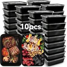 Bộ 10/20/50 hộp đựng thức ăn Freshware một ngăn có nắp đậy, hộp bento đựng thực phẩm, có thể xếp chồng lên nhau, dùng được trong lò vi sóng/máy rửa chén/tủ đông, vật dụng cần thiết cho mùa tựu trường. - Nhiều màu - Xem 8
