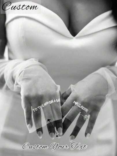1 par de guantes de novia de perlas personalizados, se puede personalizar con el nombre y la fecha de la novia, guantes de encaje largos para damas, accesorio nupcial elegante hecho a mano, adecuado para compromiso, aniversario, gala, baile, ceremonia de boda, ópera, mascarada, cumpleaños, Año Nuevo, Navidad y otras ocasiones