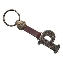 Metal Keychain With Engraved Initial And  Calendar - Handmade Gift Of Mexican Heritage - Letter P - View 3