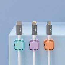 3/6 piezas Clips magnéticos para cables, organizador de cables ajustable y suave debajo del escritorio - Sujetador de cables - Ver 4