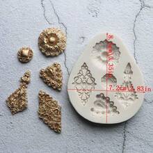 Jewelry, Gemstone, Silicone Mold DIY Handmade Mold, Fondant Cake Decorating Mold, Kitchen Supplies, Baking Tools, Cupcake Top Decor, Wedding Birthday Party Decor Mold, Reusable - Light Grey - View 18