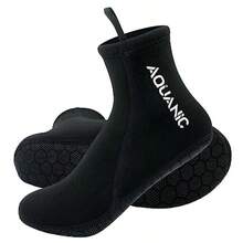 nitescuba Calcetines de Buceo gratuitos de Neopreno de 25 mm Calcetines térmicos de Agua para esnórquel Surf Kayak natación y Buceo - Negro medio - Ver 1